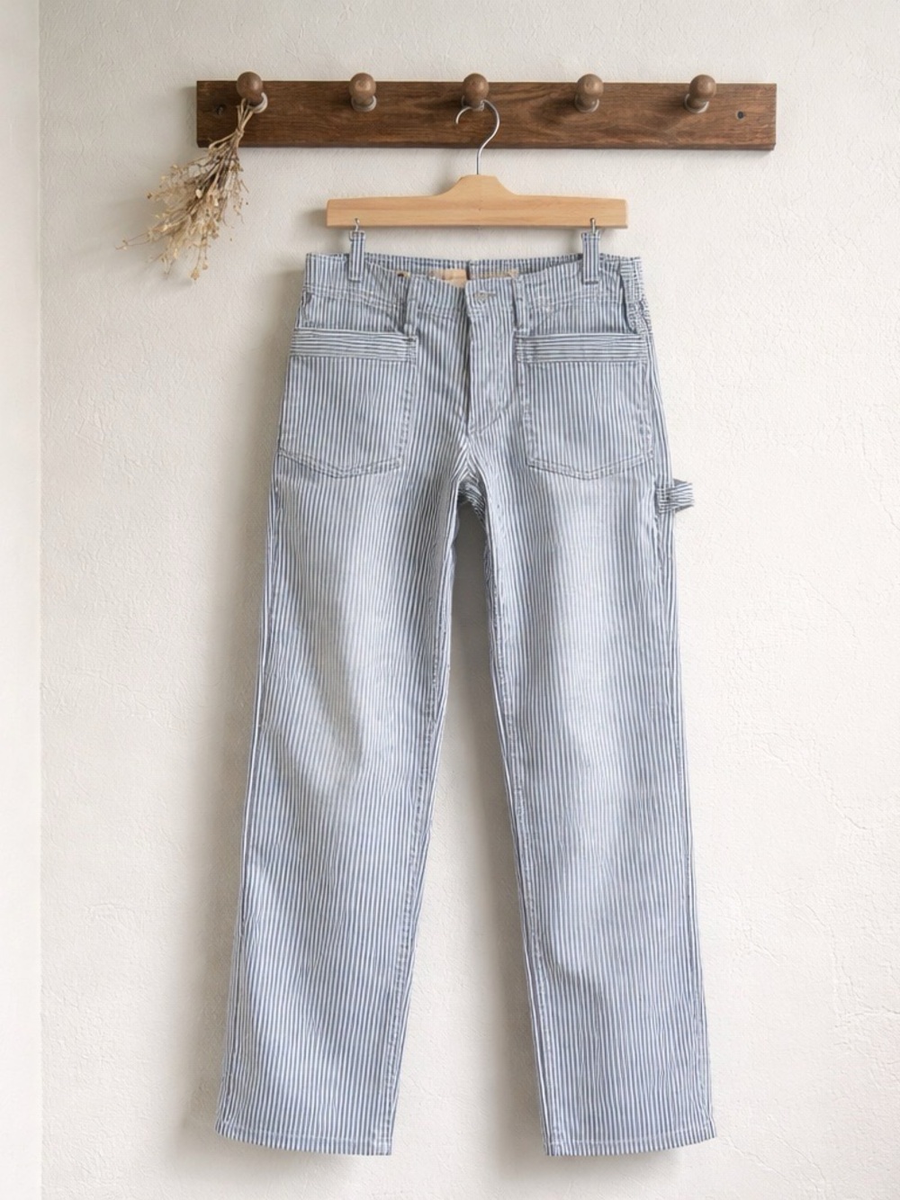 Anthropologie Pilcro Hickory Stripe Carpenter Pants